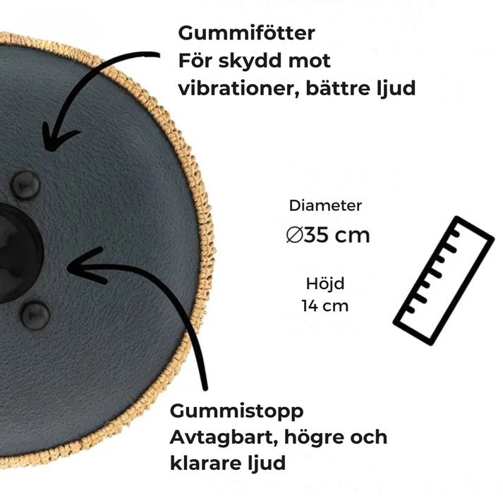 LjudOas™ Handpan Drum - Magiskt klangskalsljud för vila och meditation