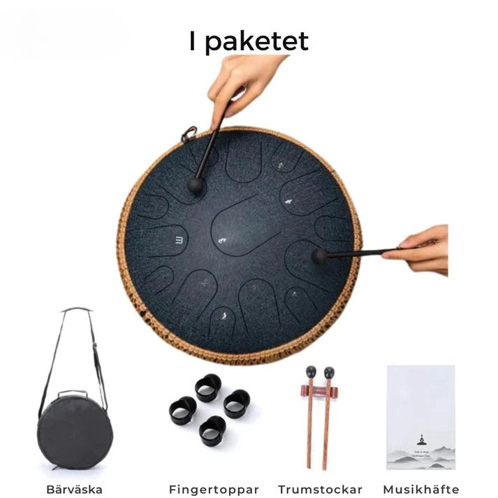 LjudOas™ Handpan Drum - Magiskt klangskalsljud för vila och meditation