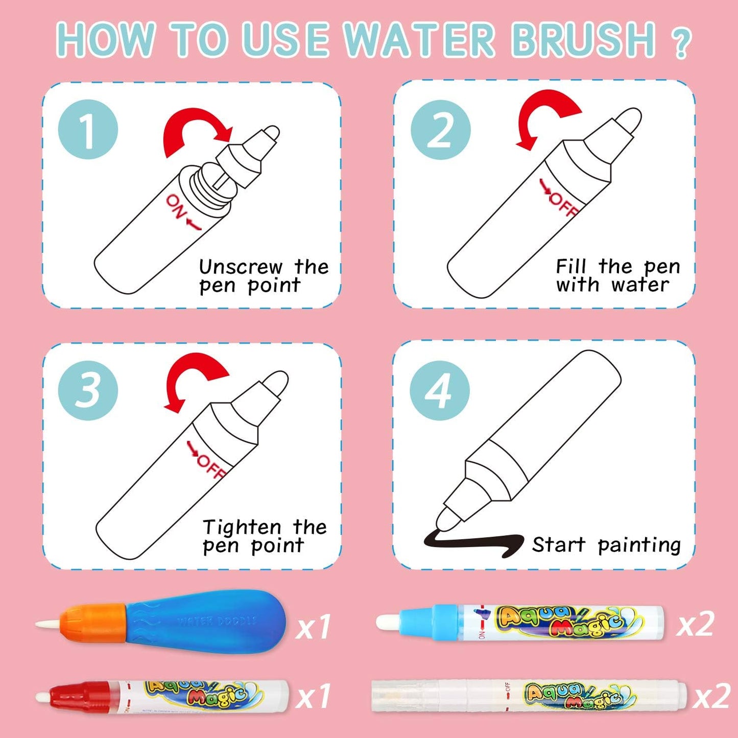 AquaDoodle Play™ Pedagogisk och Kladdfri Underhållning