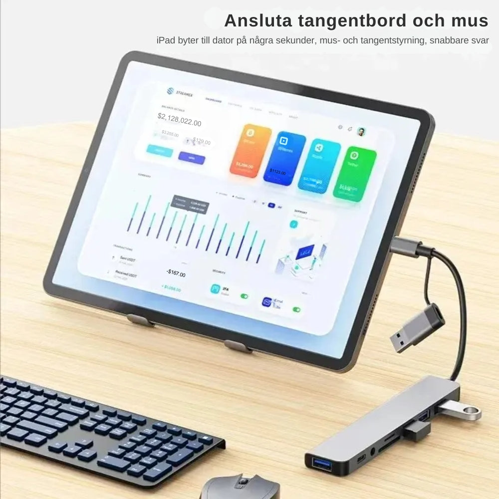 Unify™ 8-i-2 USB-hubb - anslut allt i ett enda drag