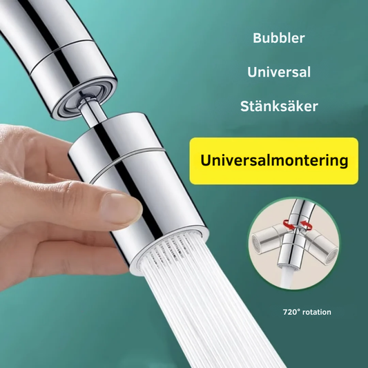 FlexiJet™ | 360-graders kranutlopp med kraftfull jet- och sprayfunktion.